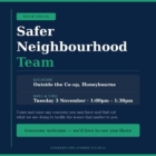 Meet Your Safer Neighbourhood Team – Tuesday 3 November 2026